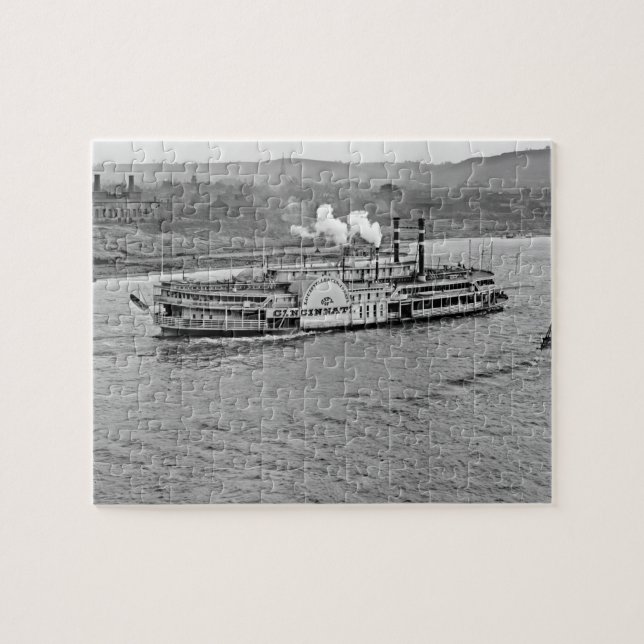 Steamboat Puzzlespiel "Cincinnatis" 1906 (Horizontal)