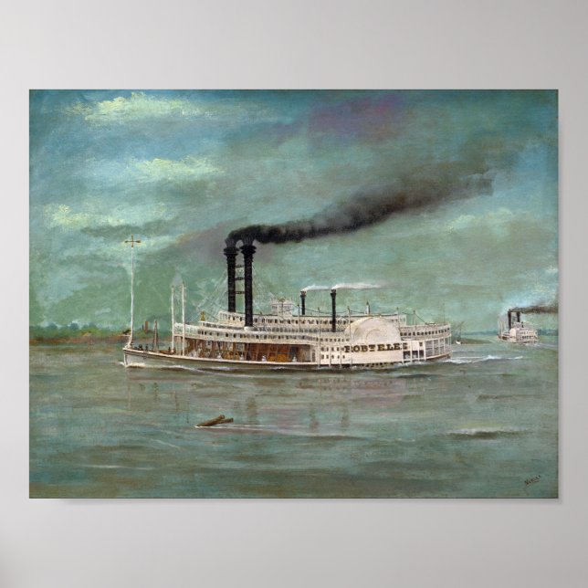 Steamboat Robert E. Lee Painting Poster (Vorne)