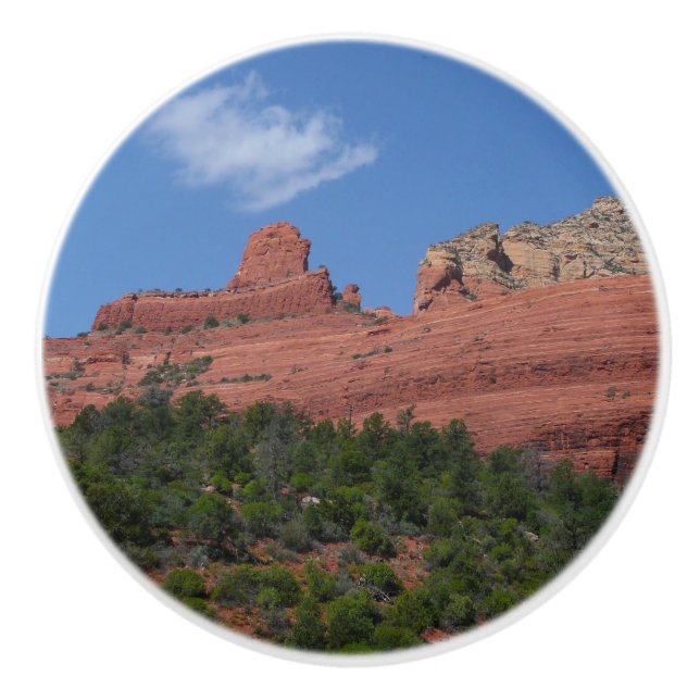 Steamboat Rock in Sedona Keramikknauf (Vorderseite)