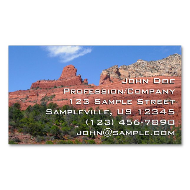 Steamboat Rock in Sedona Magnetische Visitenkarte (Vorderseite)