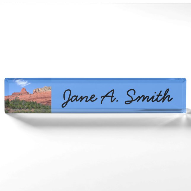 Steamboat Rock in Sedona Namensplakette (Vorderseite)