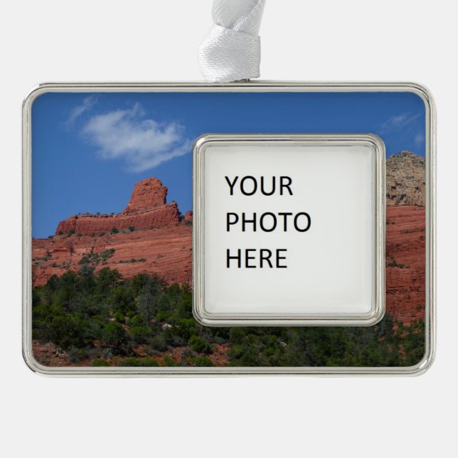 Steamboat Rock in Sedona Rahmen-Ornament Silber (Vorderseite)