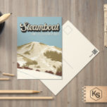 Steamboat Skigebiet Winter Colorado Vintag Postkarte<br><div class="desc">Steamboat Winterkunst-Design zeigt die Winterlandschaft.</div>