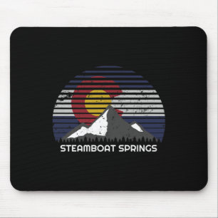 Steamboat Springs Co X Colorado-Flagge Mousepad