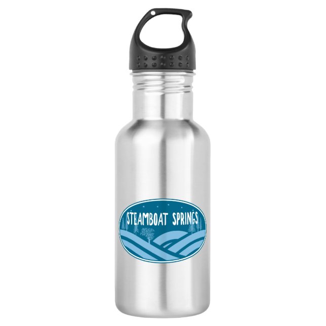 Steamboat Springs Colorado Außenbereich Edelstahlflasche (Vorderseite)