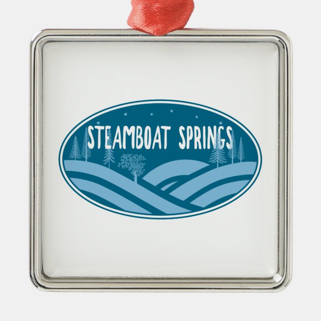 Steamboat Springs Colorado Außenbereich Ornament Aus Metall (Vorne)