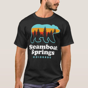 Steamboat Springs Colorado Bär Skifahren T-Shirt