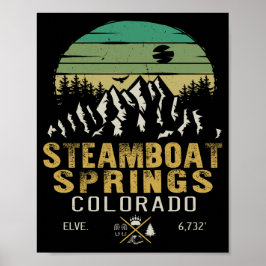 Steamboat Springs Colorado Camping Wandern Poster