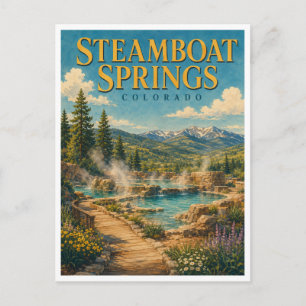 Steamboat Springs Colorado Heiße Quellen GeoSaga Postkarte
