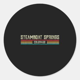 Steamboat Springs Colorado Runder Aufkleber