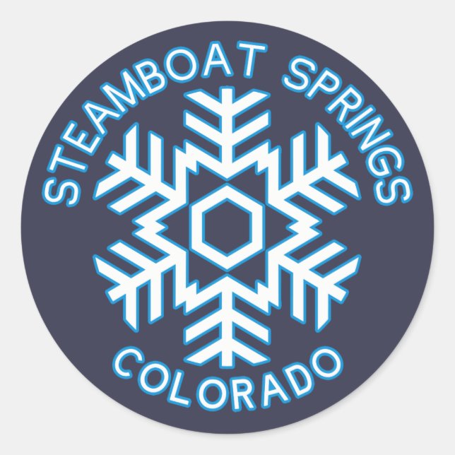 Steamboat Springs, Colorado Runder Aufkleber (Vorderseite)