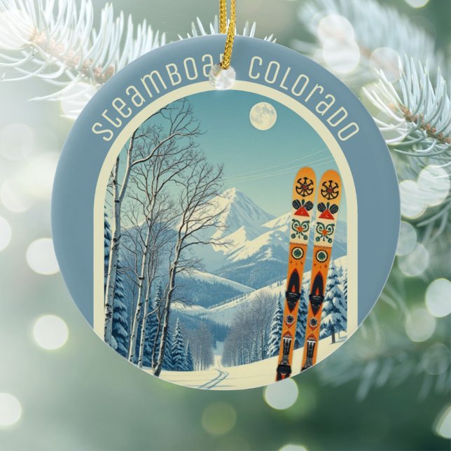 Steamboat Springs Colorado ski souvenir  Keramik Ornament (Von Creator hochgeladen)