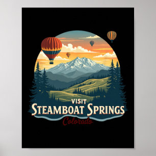 Steamboat Springs Colorado Skifahren Sonnenunterga Poster