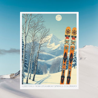 Steamboat Springs Colorado Skiurlaub Postkarte