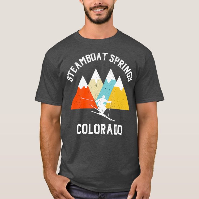 Steamboat Springs Colorado Skiurlaub Souvenir T-Shirt (Vorderseite)