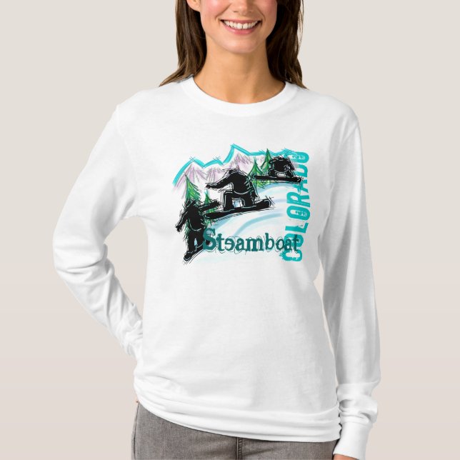 Steamboat Springs Colorado snowboard sweat - shirt (Devant)