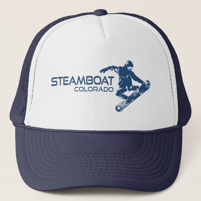 Steamboat Springs Colorado Snowboarder Truckerkappe (Vorderseite)