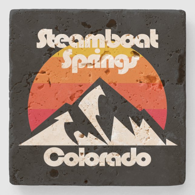 Steamboat Springs, Colorado Steinuntersetzer (Vorderseite)