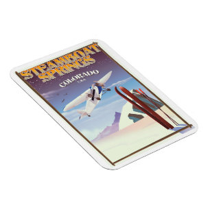 Steamboat Springs colorado Vintage Reiseplakat Magnet