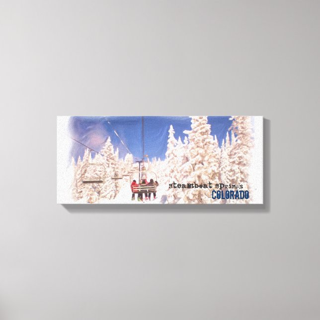 Steamboat Springs Skilift Leinwand wickeln (Vorderseite)