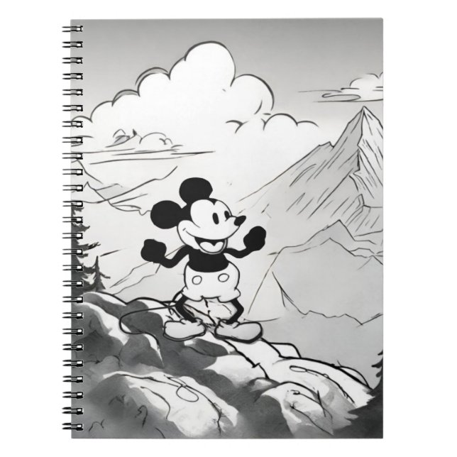 Steamboat Willie Mountain Wandern Notizblock (Vorderseite)