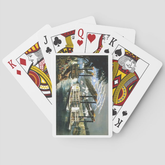 Steamboats auf den Spielkarten Mississippis (Rückseite)