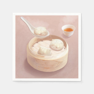 Steamed Bao Buns with Tea Serviette