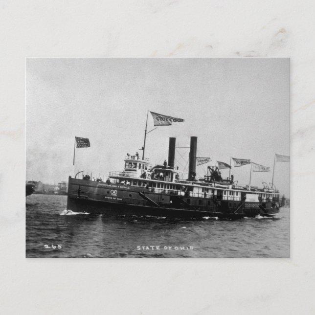 Steamer City of Ohio - Louis Pesha Foto Postkarte (Vorderseite)