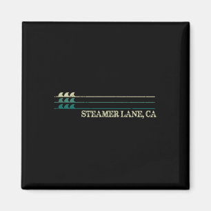 Steamer Lane Kalifornien Break Surfing Retro-Welle Magnet