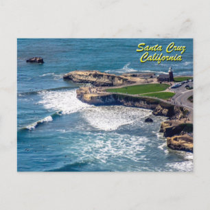 Steamer Lane-Père Noël Cruz, Californie Carte post