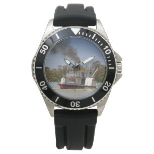 Steamer Paddel, der den Fluss hinunter führt, Armbanduhr