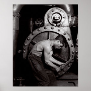 Steamfitter, 1921. Vintages Foto Poster