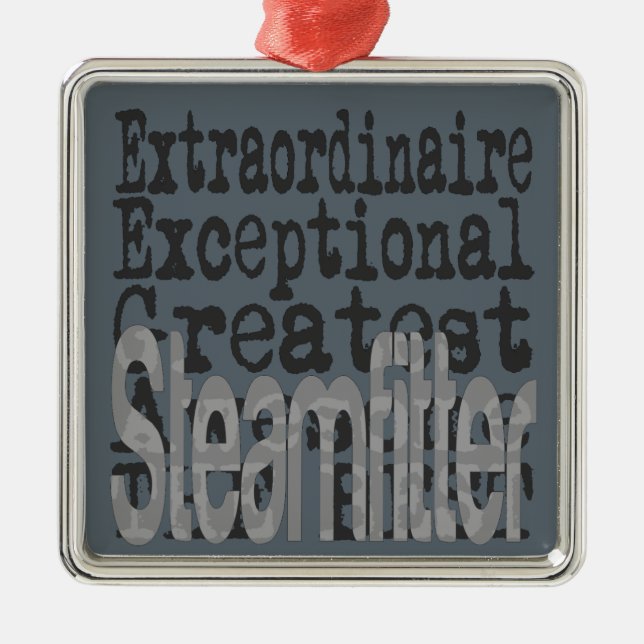 Steamfitter Extraordinaire Silbernes Ornament (Vorne)