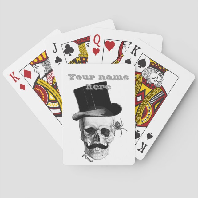 Steamhutschädel und Oberhut Spielkarten (Rückseite)
