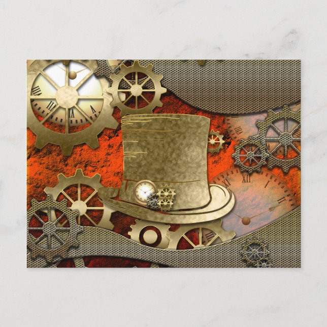 Steamhutuhren und Gänge Postkarte (Vorderseite)