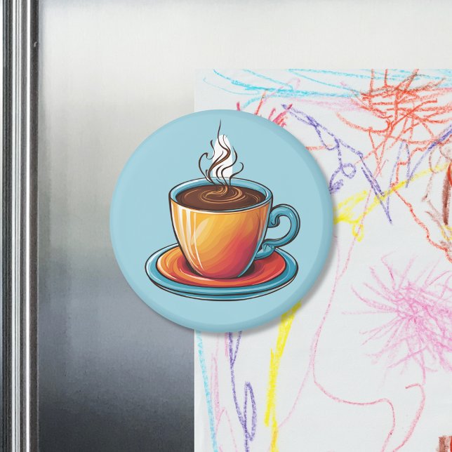 Steaming Coffee Cup Magnet (Von Creator hochgeladen)