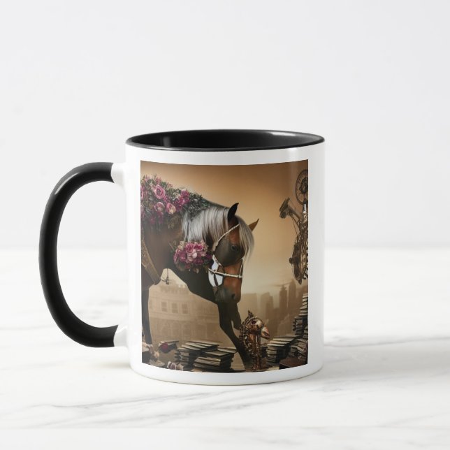 Steampferd mit Rose Tasse (Links)