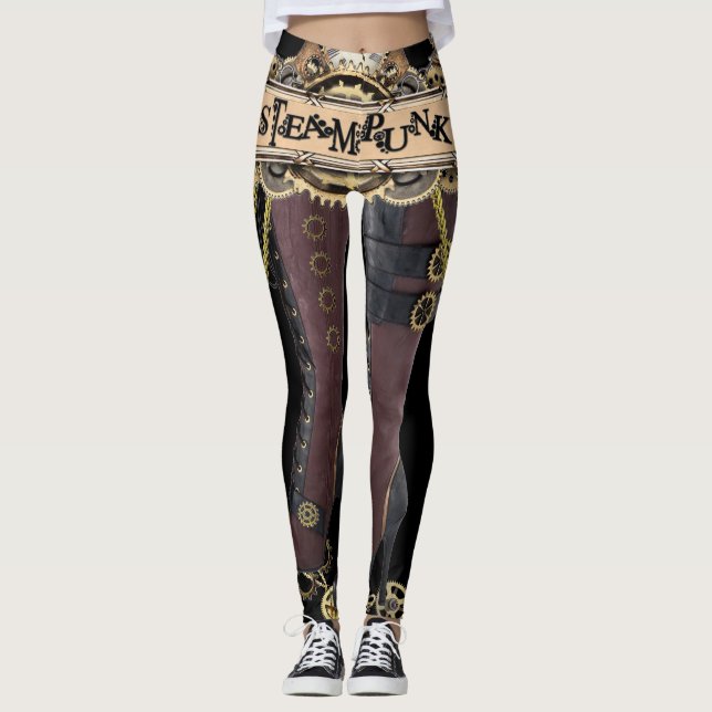 Steamplunk-Design Leggings (Vorderseite)