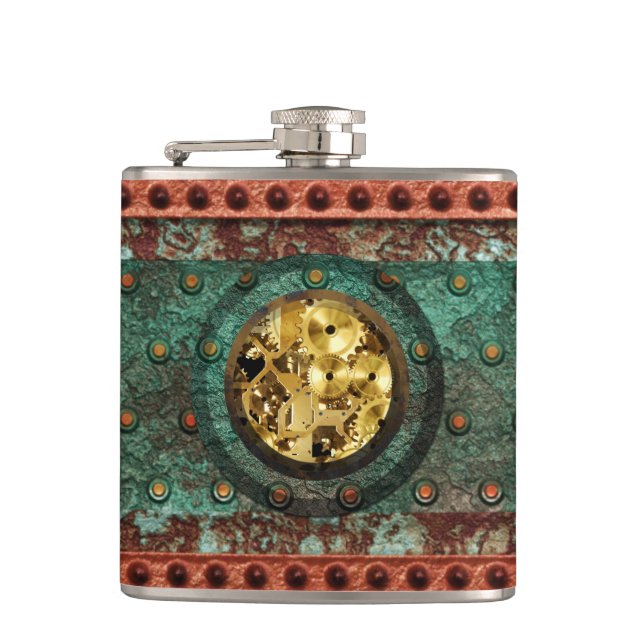 Steampton 1B Wrapped Flask Options Flachmann (Vorderseite)