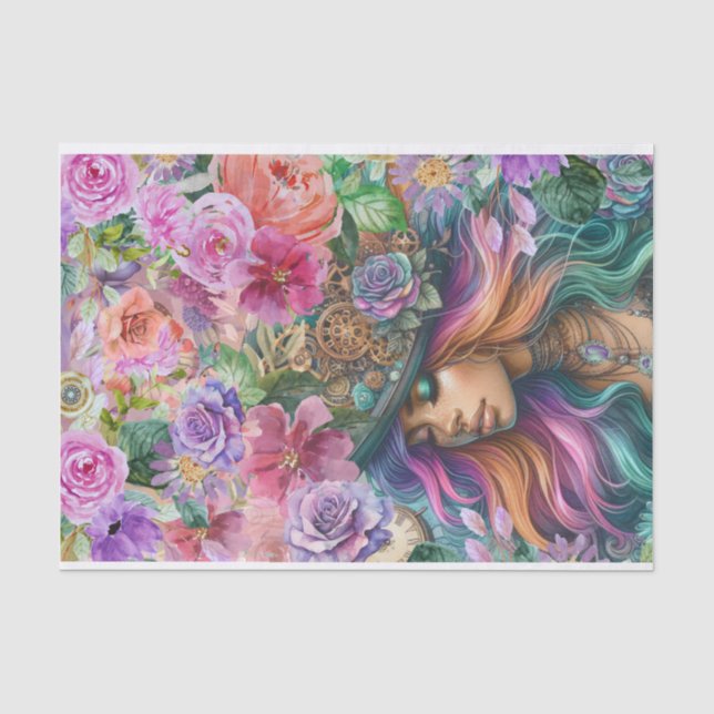 Steampton Floral Dreams Tissue Paper Seidenpapier (Vorderseite)