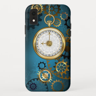 Steampun türkis Hintergrund mit Gears Case-Mate iPhone Hülle