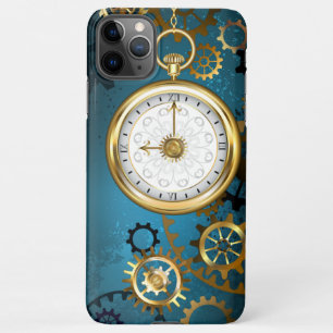 Steampun türkis Hintergrund mit Gears iPhone 11Pro Max Hülle