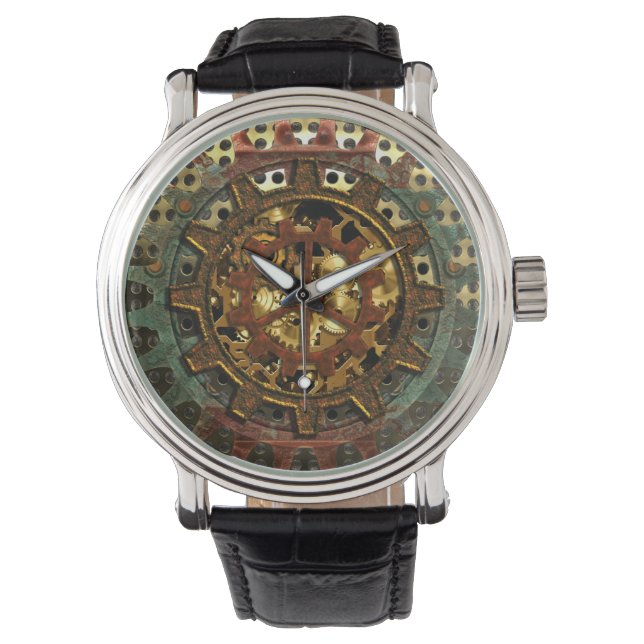 Steampunk 11A Bildoptionen Armbanduhr (Vorderseite)