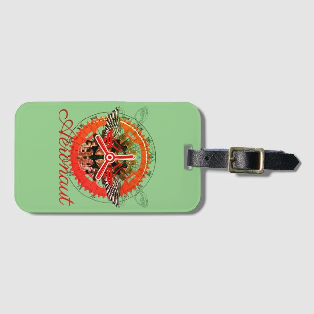 Steampunk Aeronaut, Himmelsmechanik Gepäckanhänger (Vorderseite (Horizontal))