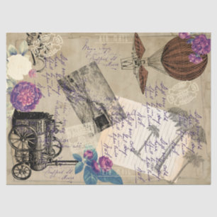 Steampunk Air Ballon Industrial Art Seidenpapier