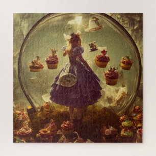 Steampunk Alice and Cupcakes AI Generated Art