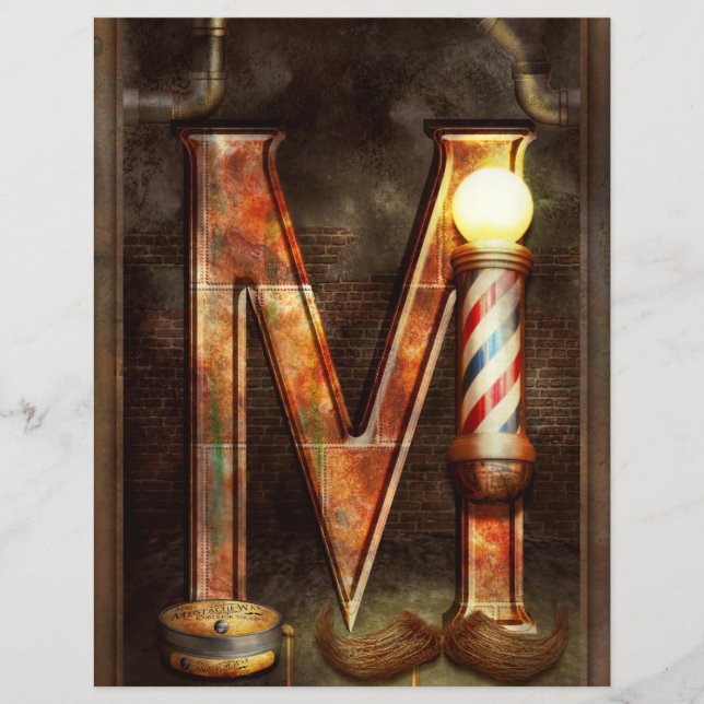 Steampunk - Alphabet - M is for Mustache Flyer (Vorne)