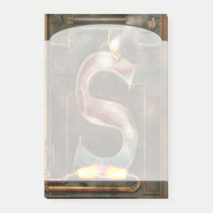 Steampunk - Alphabet - S steht für Steam (Dampf) Post-it Klebezettel