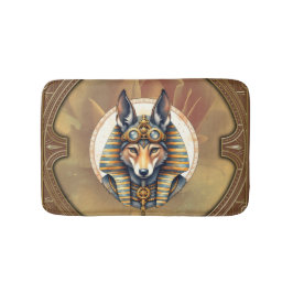 Steampunk Anubis Fox Portrait Badematte
