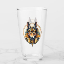 Steampunk Anubis Fox Portrait Glas